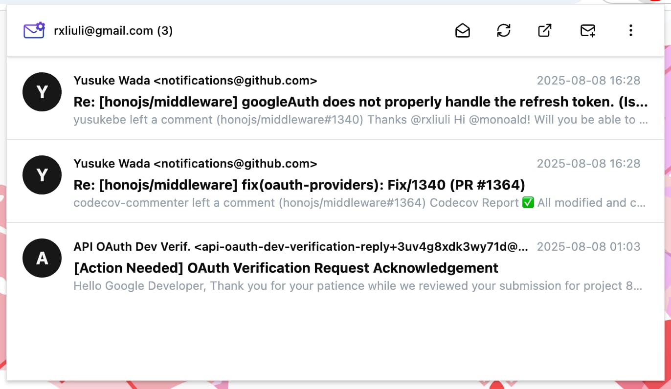 Preview of Gmail Notifier