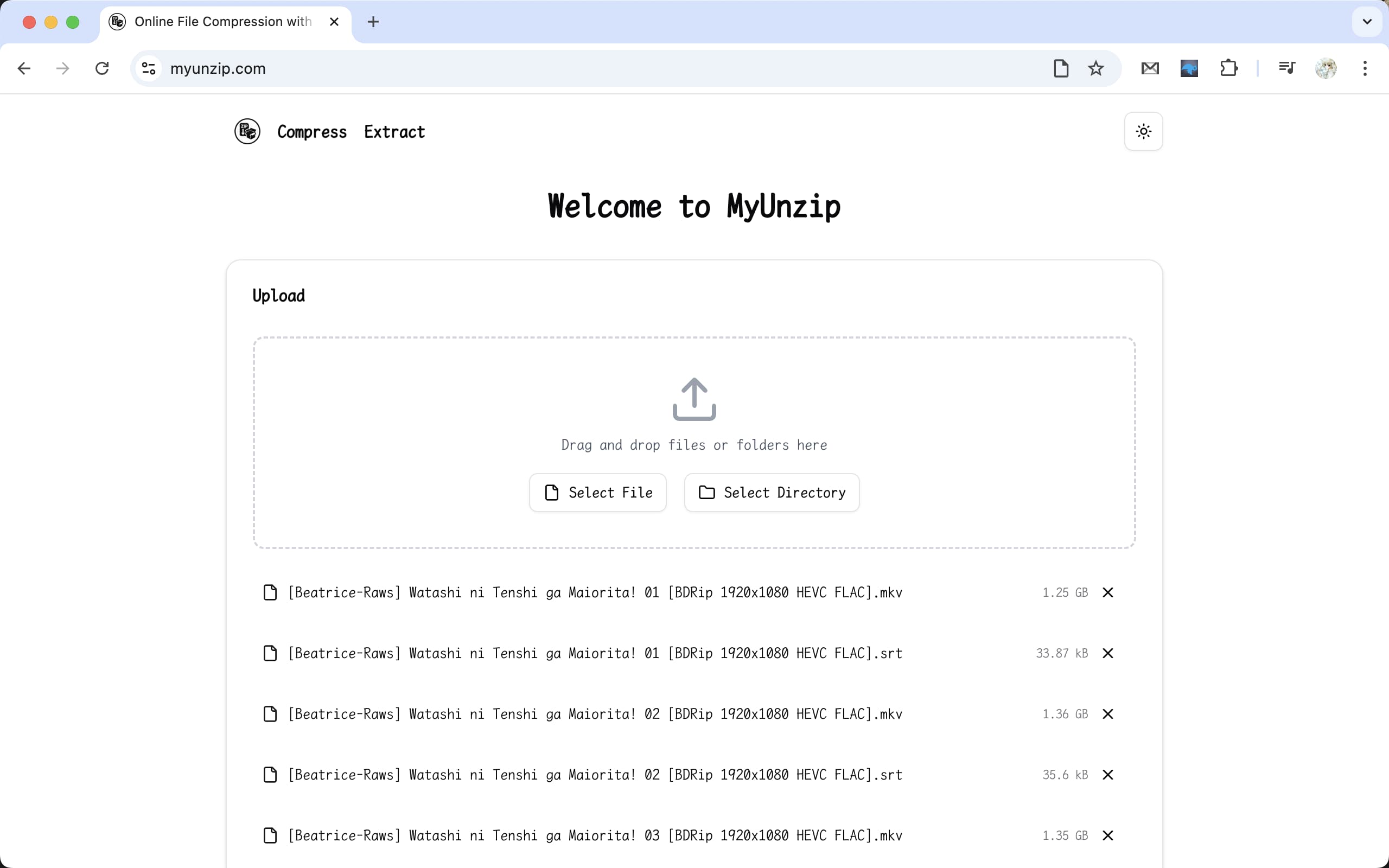 Preview of MyUnzip