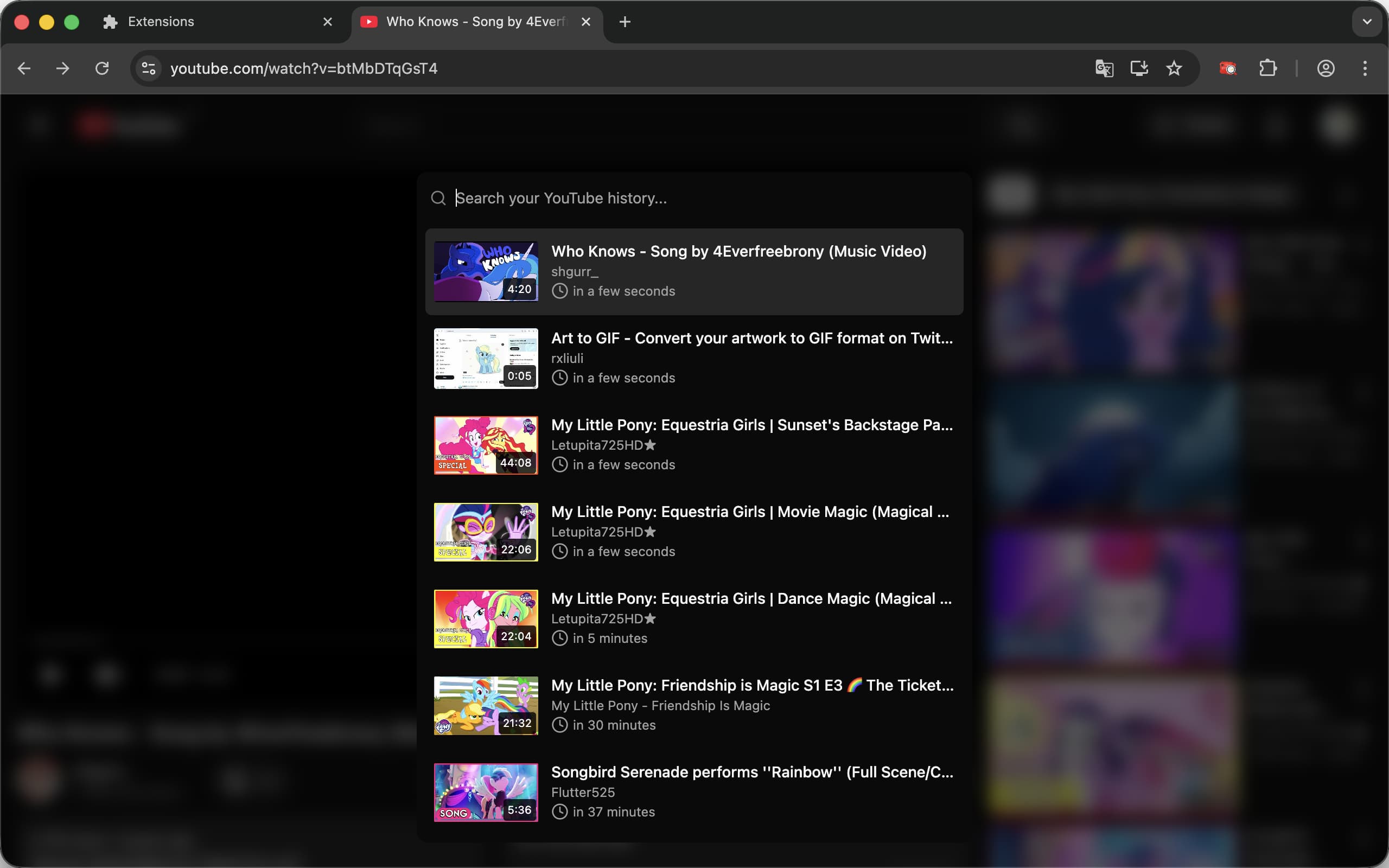 Recall for YouTube