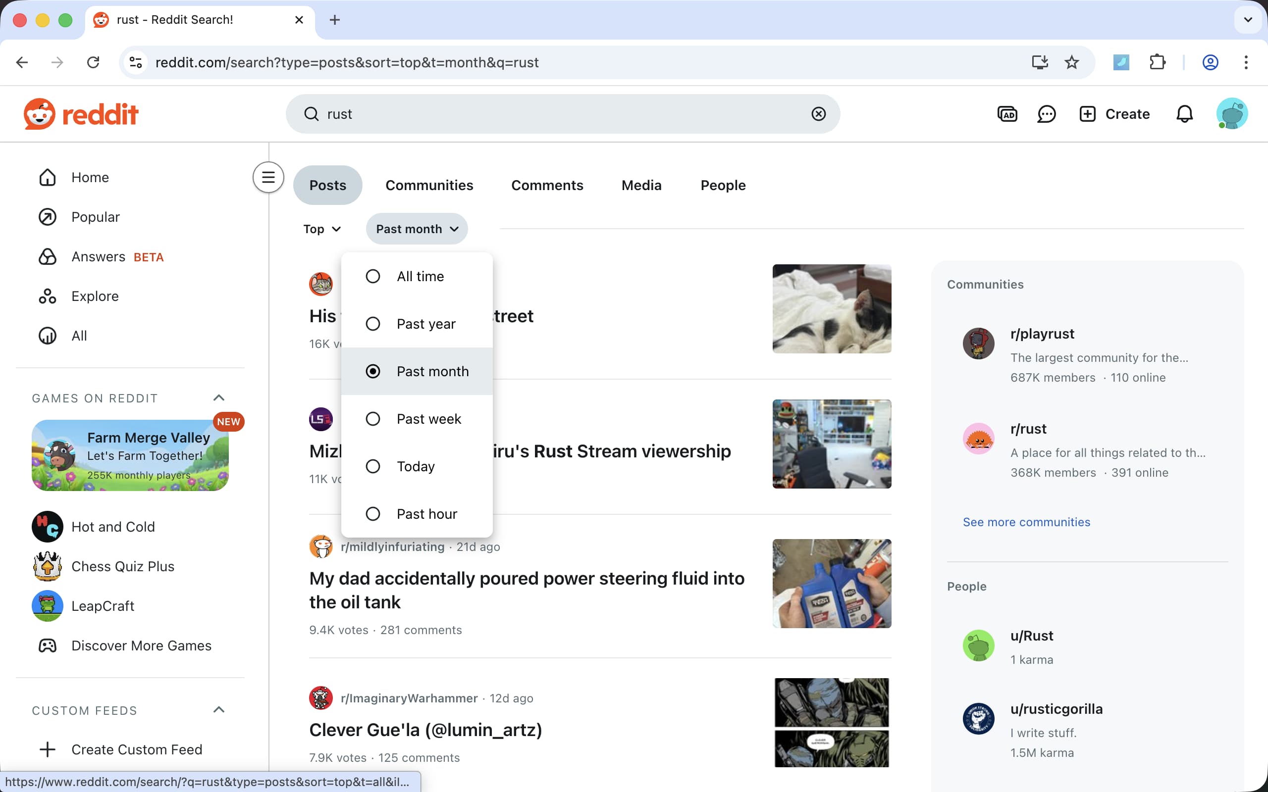 Sticky Reddit Search